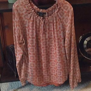 Sheer Peasant Top with Camisole